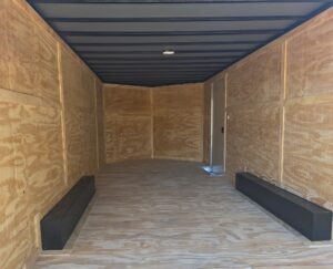 8.5×20 Black V-Nose Enclosed Trailer with Silver ATP (2) 52000lb Axles - Image 14