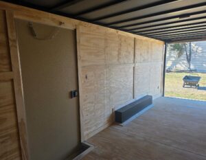 8.5×20 Black V-Nose Enclosed Trailer with Silver ATP (2) 52000lb Axles - Image 21