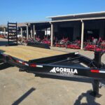 7×14 IBeam Equipment Trailer (2) 5200lb Axles with Stand-Up Ramps 10K GVWR