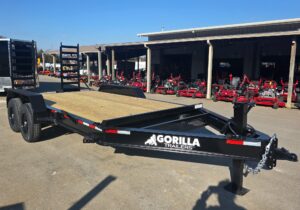 7×14 IBeam Equipment Trailer (2) 5200lb Axles with Stand-Up Ramps 10K GVWR