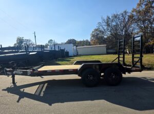 7×14 IBeam Equipment Trailer (2) 5200lb Axles with Stand-Up Ramps 10K GVWR - Image 2