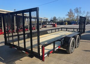 6.4×18 Straight Deck Utility Trailer with Side Gate (2) 3,500lb Axle - Image 8