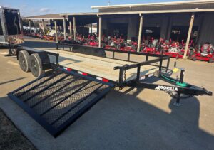 6.4×18 Straight Deck Utility Trailer with Side Gate (2) 3,500lb Axle - Image 12