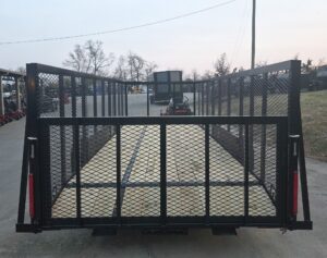 7×20 Dovetail Utility Trailer 4ft Mesh Sides (2) 3,500lb Axles - Image 9