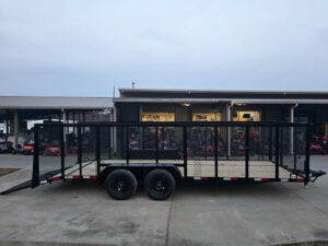 7×20 Dovetail Utility Trailer 4ft Mesh Sides (2) 3,500lb Axles - Image 7