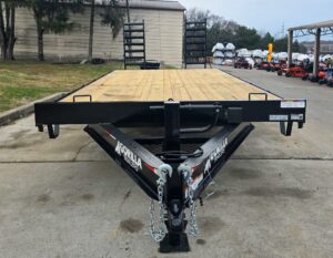 8.5×20 I-Beam Deckover Trailer (2) 7K Axles Stand-Up Ramps 14K GVWR - Image 3