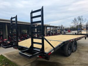 8.5×20 I-Beam Deckover Trailer (2) 7K Axles Stand-Up Ramps 14K GVWR - Image 8