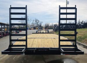 8.5×20 I-Beam Deckover Trailer (2) 7K Axles Stand-Up Ramps 14K GVWR - Image 7