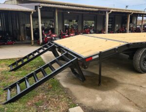 8.5×20 I-Beam Deckover Trailer (2) 7K Axles Stand-Up Ramps 14K GVWR - Image 10