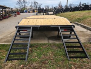 8.5×20 I-Beam Deckover Trailer (2) 7K Axles Stand-Up Ramps 14K GVWR - Image 11