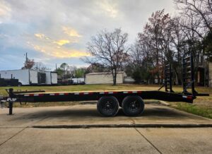 8.5×20 I-Beam Deckover Trailer (2) 7K Axles Stand-Up Ramps 14K GVWR - Image 4