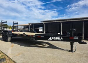 7×20 Equipment Trailer 8″ I-Beam (2) 7K Axles Standup Ramps 14K GVWR - Image 5
