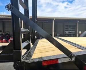 7×20 Equipment Trailer 8″ I-Beam (2) 7K Axles Standup Ramps 14K GVWR - Image 13