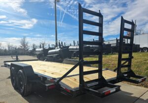 7×20 Equipment Trailer 8″ I-Beam (2) 7K Axles Standup Ramps 14K GVWR - Image 8