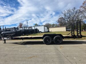7×20 Equipment Trailer 8″ I-Beam (2) 7K Axles Standup Ramps 14K GVWR - Image 4