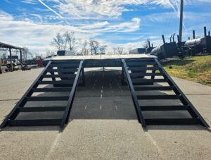 7×20 Equipment Trailer 8″ I-Beam (2) 7K Axles Standup Ramps 14K GVWR - Image 10