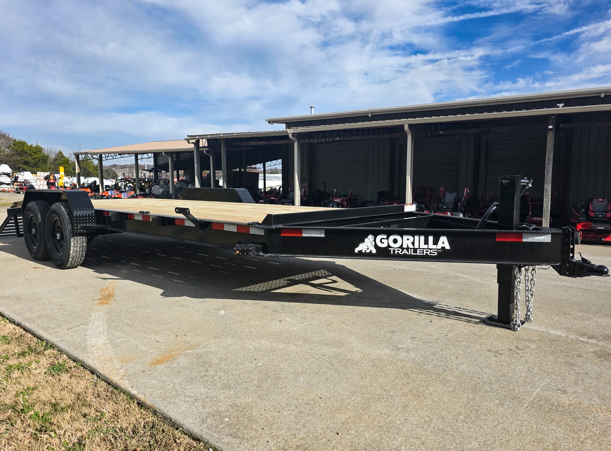 7×20 Equipment Trailer 8″ I-Beam (2) 7K Axles Standup Ramps 14K GVWR 7×20 Equipment Trailer 8″ I-Beam (2) 7K Axles Standup Ramps 14K GVWR - Image 1