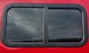 6×12 Enclosed Trailer Red V-Nose Blackout Package (1) 3,500lb Axle with Windows - Image 14