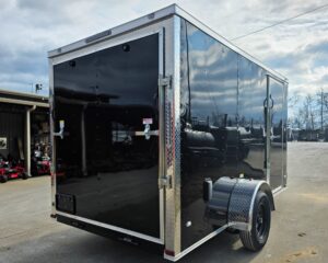 6×12 Black V-Nose Enclosed Trailer with Silver ATP (1) 3,500lb Axle - Image 8