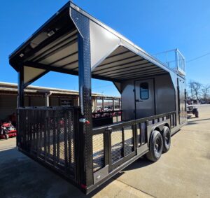 8.5’X24′ Charcoal Enclosed Trailer Hybrid Roof Platform and Equipment Hauler (2) 8000lb Axle - Image 10