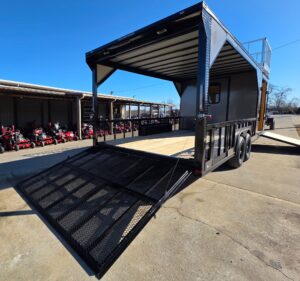 8.5’X24′ Charcoal Enclosed Trailer Hybrid Roof Platform and Equipment Hauler (2) 8000lb Axle - Image 12