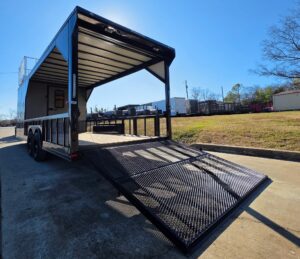 8.5’X24′ Charcoal Enclosed Trailer Hybrid Roof Platform and Equipment Hauler (2) 8000lb Axle - Image 14