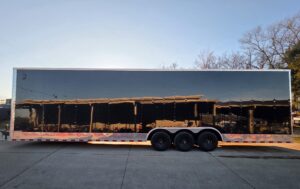 8.5×34 Black Flat Nose Enclosed Trailer (3) 5200lb Axles - Image 4
