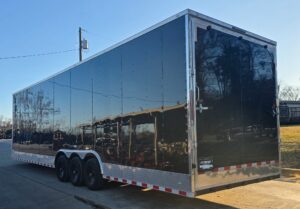 8.5×34 Black Flat Nose Enclosed Trailer (3) 5200lb Axles - Image 6