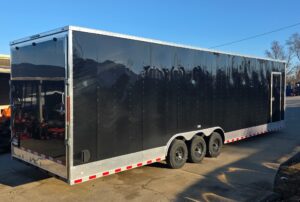 8.5×34 Black Flat Nose Enclosed Trailer (3) 5200lb Axles - Image 8