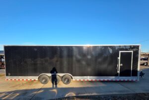 8.5×34 Black Flat Nose Enclosed Trailer (3) 5200lb Axles - Image 5
