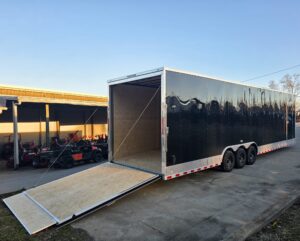 8.5×34 Black Flat Nose Enclosed Trailer (3) 5200lb Axles - Image 11