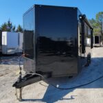 8.5′ X 20′ Black With Blackout Office and Command Center Enclosed Trailer