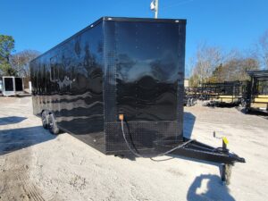 8.5′ X 20′ Black With Blackout Office and Command Center Enclosed Trailer - Image 9