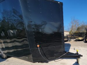 8.5′ X 20′ Black With Blackout Office and Command Center Enclosed Trailer - Image 10