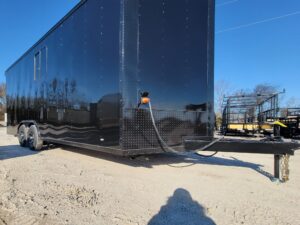 8.5′ X 20′ Black With Blackout Office and Command Center Enclosed Trailer - Image 11