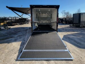 8.5′ X 20′ Black With Blackout Office and Command Center Enclosed Trailer - Image 17