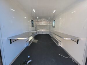 8.5′ X 20′ Black With Blackout Office and Command Center Enclosed Trailer - Image 18