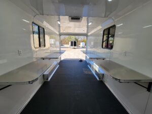 8.5′ X 20′ Black With Blackout Office and Command Center Enclosed Trailer - Image 22