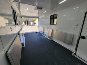 8.5′ X 20′ Black With Blackout Office and Command Center Enclosed Trailer - Image 25
