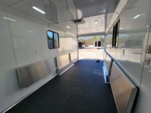 8.5′ X 20′ Black With Blackout Office and Command Center Enclosed Trailer - Image 26