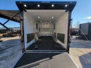 8.5′ X 20′ Black With Blackout Office and Command Center Enclosed Trailer - Image 28