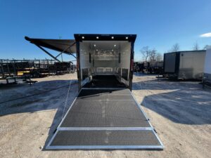 8.5′ X 20′ Black With Blackout Office and Command Center Enclosed Trailer - Image 29