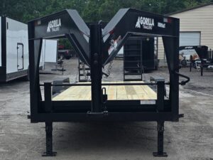7×24 Gooseneck Equipment Trailer (2) 7K Axles Standup Ramps 14k GVWR - Image 7