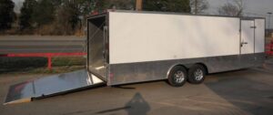 Enclosed Trailer 8.5′ X 24′ White – Cargo Bike Car Hauler Storage - Image 6