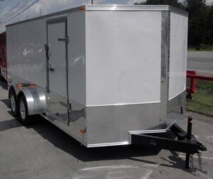Enclosed Trailer 7’x16′ – V-Nose Motorcycle Lawn Mower Storage - Image 3