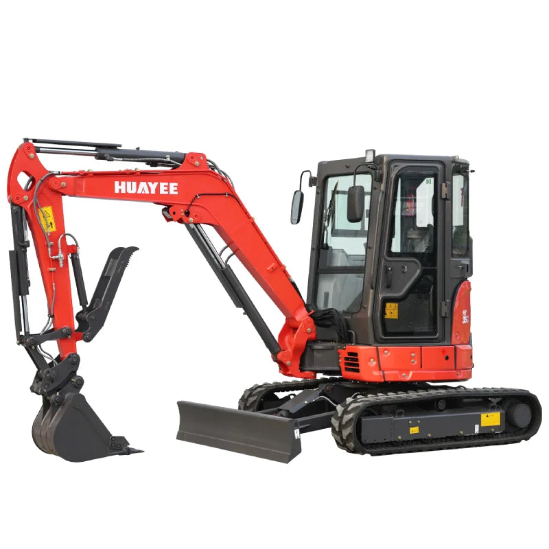 3.5 Ton Industrial Mini Excavator with 24HP Yanmar Engine & Enclosed Cab | HUAYEE HY35C 3.5 Ton Industrial Mini Excavator with 24HP Yanmar Engine & Enclosed Cab | HUAYEE HY35C - Image 1