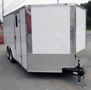 Enclosed Trailer 8.5’x18′ White – Equipment Car Bike Hauler Storage - Image 3