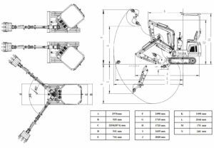 TYPHON TERROR ONE Mini Excavator – 1.1 Ton Trench Digger with Cabin, Hydraulic Thumb Clip, Hydraulic Oil Cooler, 13.5hp B&S Engine USA - Image 10