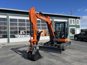 2026 Hitachi ZX50U-5N (CAB ANGLE) Angle blade, cab, heat, A/C, thumb, coupler, and dig bucket included
