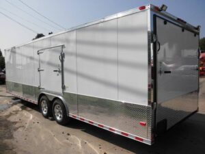 Enclosed Trailer 8.5’x26′ White – Car Motorcycle Hauler Storage - Image 4